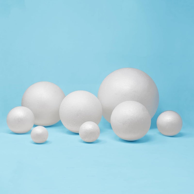 EVER SHINE 4 Pack 5 Inch Craft Foam Ball - White Smooth Craft Foam Polystyrene Balls for DIY Craft and Art School Project - Image 2